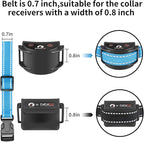 PaiPaitek Dog Shock Collar Replacement Strap, Reflective & Adjustable 3/4 x 28 Inch, Compatible with Multiple Brands Training Collars, Black/Blue Nylon, 2 Pack