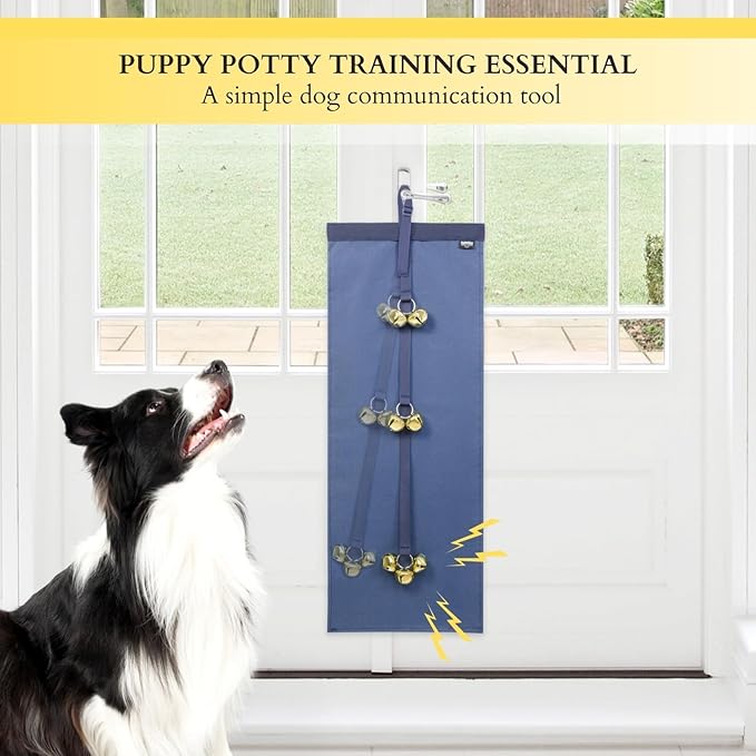 Anti-Scratch Dog Door Bell - Adjustable Puppy Potty Training Bells, Hanging Doorbell to Protect Doors & Trim