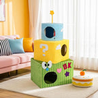 Happy & Polly Cat Tree for Cats, 49.2 Inches, All Breed Sizes, Climbing, Indoor, Wood and Sisal, Floor Mount, Modern