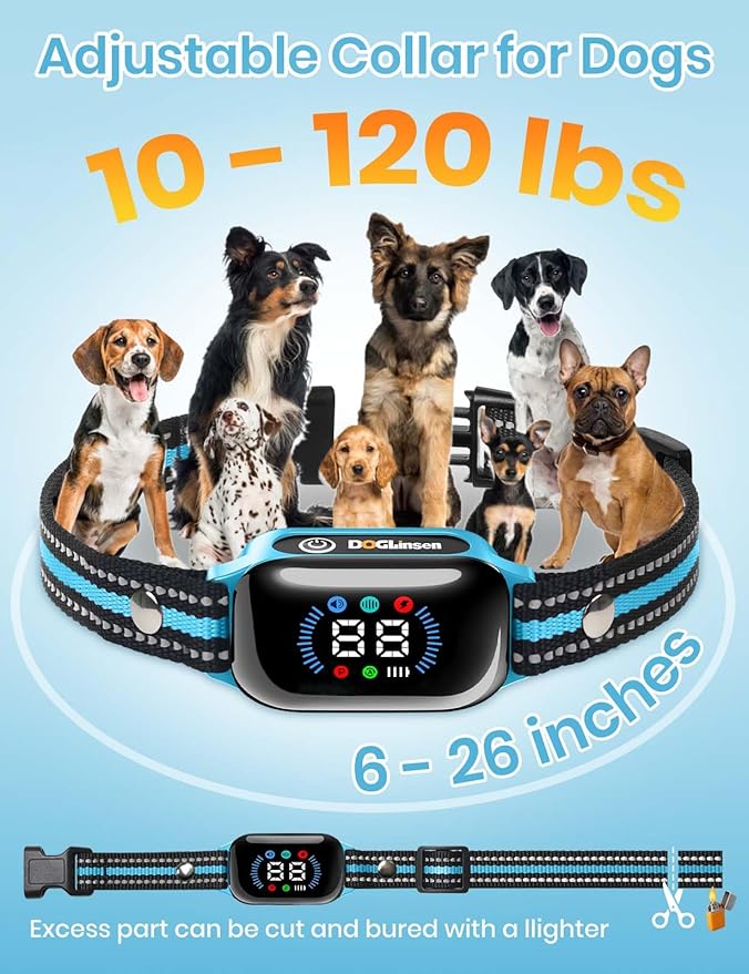 Smart 2-in-1 Dog Shock and Bark Collar - AI Anti-Misoperation, 3300FT Remote Training Collar, IPX7 Waterproof, 4 Modes (Tone, Vibration, Safe Shock, Auto Anti-Bark) for Dogs