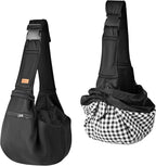 CUBY Dog and Cat Sling Carrier - Small Dog Carrier Sling with Adjust Strap & Zip Pocket, Hands Free Soft Dog Slings for Small Dogs Cats Puppy Pets Outdoor Travel Safety Purse Bag