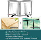 Dog Fence Indoor,Dog Gate Indoor for Doorway pet gate -2-Panel Freestanding, Hallways, House or Stairs -40x24-Inch Retractable Foldable Expandable Wood Pet by SFJC (Grey) ﻿