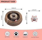 Kitty Curlz Cat Toys for Indoor Cats, Magic Organ Cat Scratch Pad with Bell Ball, Interactive cat Toys kurlz for Indoor Cats, Foldable Design, Exercise Anxiety Relief Toy Protect Furniture