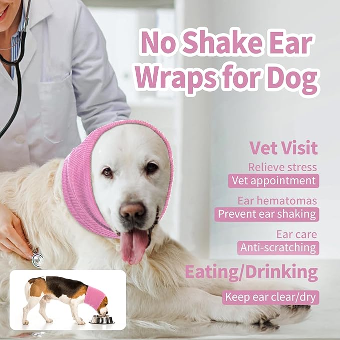 Nanaki Calming Ear Wrap - Quiet Dog Headband Snood Ear Muffs for Anxiety Relief and Noise Reduction