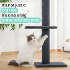 Max & Marlow Cat Tree Floor to Ceiling Cat Tower Height 95-108" Adjustable Kitten Tree Tall Climbing Tree with Carpet Scratching Post and Mat Cat Pole for Indoor Cats,Dark Grey