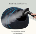 MEOWFIA Cat Cave – Premium Felt Cat Bed for Indoor Cats, Handmade Merino Wool (Black Aqua, Large)