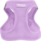 Downtown Pet Supply Step in Dog Harness for Medium Dogs - Adjustable, Escape Proof Dog Harness with Reflective Trim - All-Weather, Fast-Drying Padded Mesh Fabric - Lilac, M