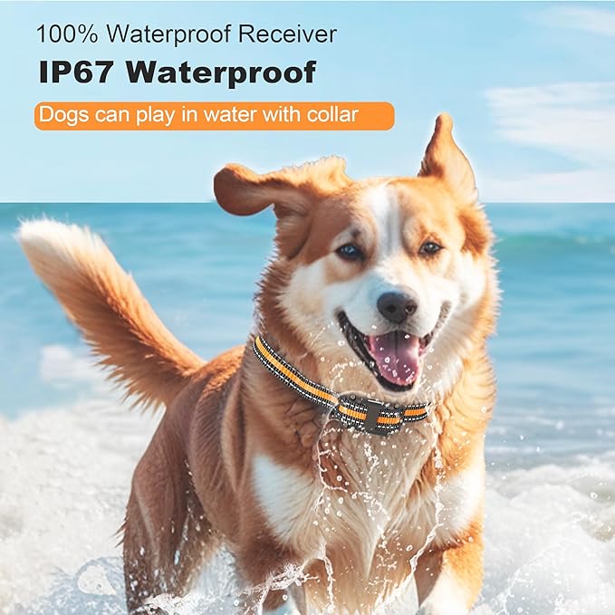 Dog Shock Collar with Remote,Dog Training Electric Collar 4200FT,IP67 Waterproof LED Light Electric Collar with Beep,Safe Shock,Vibration Modes for 8-120lbs Small Medium Large Dogs