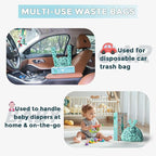 Cat Litter Disposal Bags and Dog Poop Bags with Handle,Cornstarch Based Extra Thick and Guaranteed Leak Proof Poop bags for Kitty and Doggy(360 Count 1.1 Gallon,Unscented)