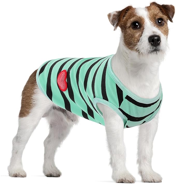 Dog Shirts for Large Dogs, Striped T-Shirts Pets Vest Pet Apparel Tee Shirts Dog Tank Top Spring Summer Suitable for Chihuahua French Bulldog Bichon Shih Tzu