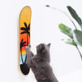 Wall Mounted Cat Scratching Board - Skateboard Style, Replaceable Scratch Mat, for Indoor Cats (24x6 Inches, Sunset Coast)
