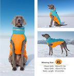 Warm Dog Coats For Large Dogs, Waterproof Dog Jacket With Harness, Zipper Clousure, Fleece Lining, Turtleneck, For Cold Weather Outdoor Walks, Pet Snowsuit For Beagle, Cocker Spaniel, Corgi- XL