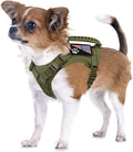 Tactical Small Dog Harness Tactical Puppy Vest with Rubber Handle K9 Military Adjustable Pet Cat Vest Harness for Outdoor Training XS Dog Harness (Green Harness)
