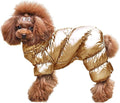 AOFITEE Dog Winter Coat, Waterproof Dog Jacket, Fullbody Dogs Winter Coat Snowsuit, Windproof Puppy Puffer Jacket Snow Suit with Legs, Pet Fleece Vest, Cold Weather Coats for Small Dogs, Gold XXL