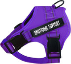 voopet Service Dog Harness, Emotional Support Pet Vest Harness, Reflective Breathable and Adjustable No-Pull ESA Dog Harness for Small Medium Large Dogs (with 4 PCS Removeable Tags)
