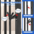 71 Inch Extra Tall Pet Gate for Cats, 29.5-48" Adjustable Wide Dog Gates, Pressure Mounted Walk Through Tall Cat Gate for Doorways,Hallway,Stairs,House（Black）