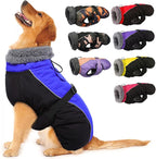 IECOii Extra Warm Reflective Adjustable Dog Jacket with Buckle Fleece Turtleneck for Small Medium Extra Large Dogs in Cold Weather