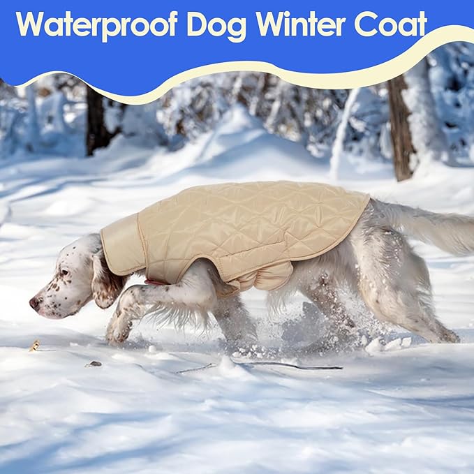 MIGOHI Dog Jackets for Winter, Reversible, Windproof, Waterproof, Warm Dog Coat - British Style Plaid Dogs Winter Vest, Pink, 3XL