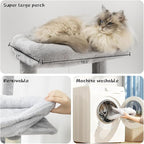 Anwick 68" Tall Cat Tree Tower with Scratching Posts, Cat House with Hammocks, Cat Condos for Indoor Cats, Removable Cushions, Multi-Level Cat Playground (Gray)