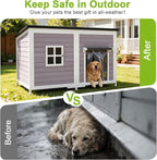 59" Dog House, Extra Large Dog House with Weatherproof Roof for Outdoor Use, Easy to Install and Clean, Anti-Chewing Metal Frame Design for Small Medium Large Dogs