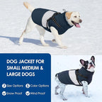 KOESON Dog Coat, Windproof Dog Winter Coat with Harness Built in for Extra Large Dogs, Waterproof Reflective Pet Snow Jacket with Warm Fleece Lining for German Shepherd, Labrador Retriever