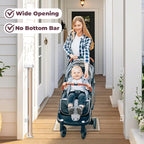 Retractable Baby Gate for Stairs, 55" Wide Mesh Dog Gate Indoor, 34" Tall Child Gate for Doorways, Hallways, Deck, Indoor Outdoor Pet Baby Safety Essentials for Home, Beige