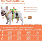 Huntboo Escape Proof Dog Harness, Escape Artist Harness, Reflective Dog Harness with Handle, Durable,Adjustable Vest for Small Medium Large Dogs Walking, Training, and Running Gear(Orange,L)