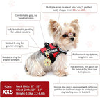 Service Dog Vest, ID Tag 50 ADA Information Cards, Service Dog Harness w Patch in Sizes XX Small to XXX Large, Metal Dog Tag has Ruggedized Clip, Service Animal Cards, ESA Accessory Set XX-Small