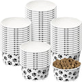 30 Pieces Disposable Dog Bowls 12 oz Small Pet Feeding with Printed Pattern Dishes for Small Pet Paper Food Travel Bowls for Feeding Dogs and Cats Puppies Dry Wet Food Water