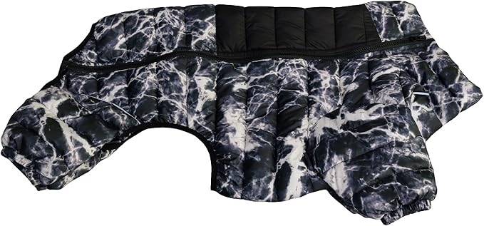 Micai Warm Dog Coat - 4 Legs Covered Waterproof Windproof Reflective Vest, Zippered Adjustable Outdoor Snow Jacket for Small Medium Large Dogs - Black S