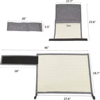 Fully Wrapped Cat Scratcher Couch- Natural Sisal Furniture Protection from Cats-Corner cat Scratcher for Couch Bed,Chair-Easy Installation