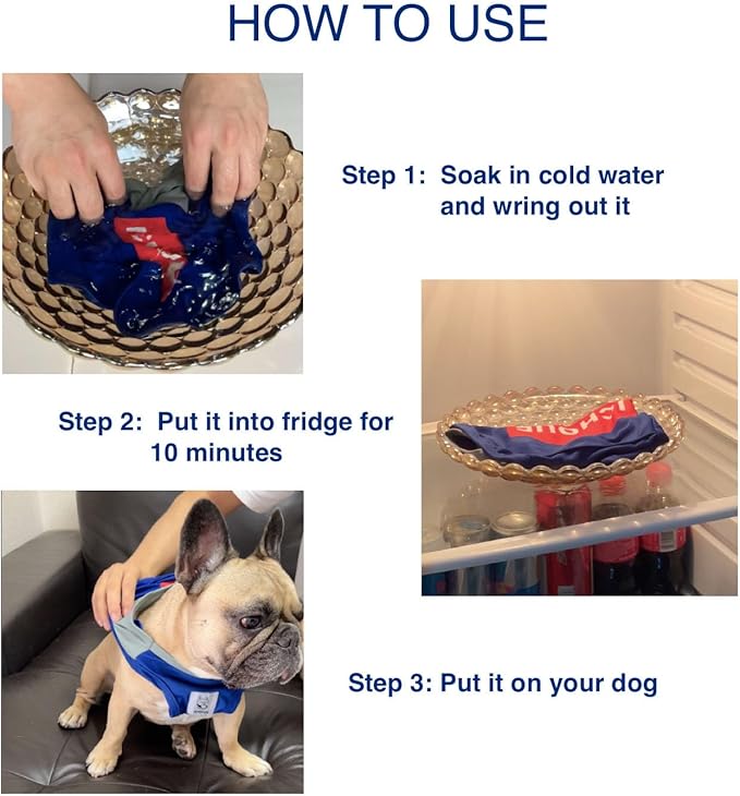 iChoue French Bulldog Summer Cooling Shirt for Dogs UV Sun Protection Vest Sleeveless Stretchy Tank Top English Pug Grey Red - Large Plus