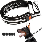 Mayerzon Martingale No Pull Dog Collar, Reflective Walking Collar for Large Medium Dogs Pitbull Belgian Malinois Doberman that Pull, Anti Pull Dog Collar (Black, X-Large,3mm,18"-26" Neck)