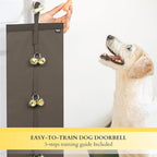 Anti-Scratch Dog Door Bell - Adjustable Puppy Potty Training Bells, Hanging Doorbell to Protect Doors & Trim