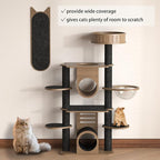 ICOOP Furniture Protectors from Cats Scratching Self Adhesive Black Cat Scratching Mat 15.8"×160" DIY Cat Couch Protector Sofa Protector for Cats Scratch Posts Couch Protection Replacement Carpet Rug