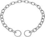 Herm Sprenger Chrome Plated Steel Fur Saver Dog Collar with Medium Link Professional Training Collar for Small Medium Large Dogs Correction Slip Chain Made in Germany (26 inches (65 cm))