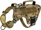 Small Dog Harness, Heavy Duty Tactical No Pull Dog Harness, No Choke, Easy On and Off Pet Vest with Molle System, Adjustable Reflective Dog Vest with Breathable Padded for Walking Hiking Training