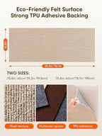 Cat Scratch Mat Furniture Protector, Eco-Friendly DIY Trimmable Self-Adhesive Cat Scratching Pad, Couch Wall Sofa Guard, Reusable Claw Scratching Protector 78.7"x15.8" (Beige)
