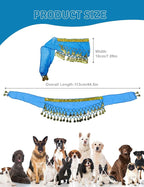Dog Belly Dancer Costume - Puppy Outfit with Sequin Waist Chain & Hip-Shaking Skirt - Ideal for Corgi and Puppy Birthday Parties or Halloween Celebrations(Small,Lake Blue)