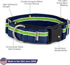 1.5 inch Martingale Dog Collars - Quick Snap Release Buckle - Adjustable - Nylon - Strong and Comfy - Ideal for Training - Made in USA - Small, Finley