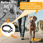 Mayerzon Martingale No Pull Collar for Medium Large Dogs, Walking Training Collar for Dogs German Shepherd Boxer Rottweiler That Pull, Reflective, with 360° Swivel Ring and Release Buckle(XXL, Black)