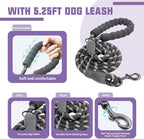 AUROTH Dog Harness and Leash Set, Soft Padded Service Dog Vest with 5.25FT Dog Leash, No Choke, Easy On Pet Vest, Adjustable Reflective No Pull Dog Harness for Large Dogs, Easy Walking and Training