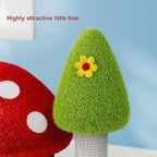30.7" Modern Cat Tree Tower with Mushroom-Themed House and Sisal Scratching Posts, Suitable for Indoor Use and Multi-Cat Households