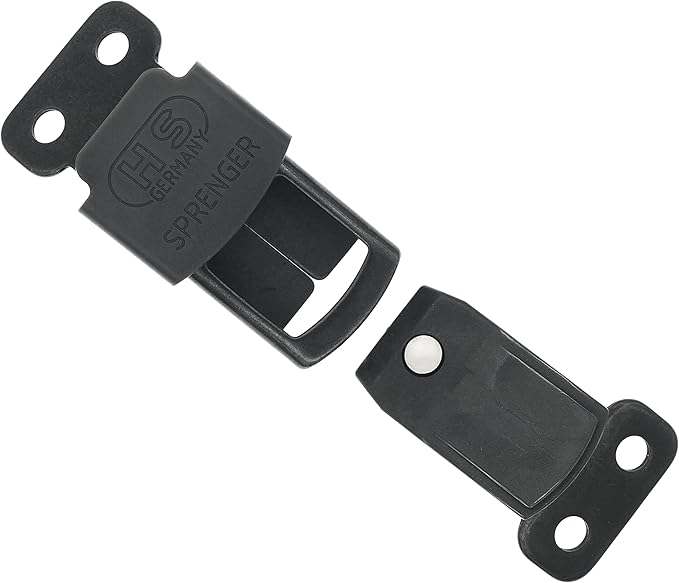 Sprenger Herm Black Stainless Steel ClicLock Buckle Quick Release Fastener for Dog Training Prong Collar for Small Medium Large Dogs Made in Germany (3.0/3.2mm, Black Jacket)
