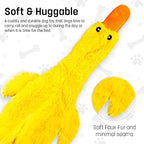 FGA MARKETPLACE Racoon-Duck Flat NO Stuffing NO Squeak Plush Dog Toy, Funny Style Will Entertain Your Pet for Hours, Recommended for Small and Medium Dog 21 INCH Long