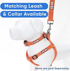 Pawtitas Reflective Step-in Dog Harness – Adjustable No-Pull Vest for Puppies to Seniors, Safe & Comfortable, S Orange