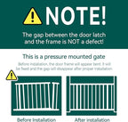 Babelio 36" Tall Auto Close Baby Gate with Cat Door,29-43" Metal Gate for Doorway,Stairs,House,Easy Walk Thru with pet Door,Includes 4 Wall Cups and 3 Extension Pieces,Gray