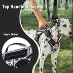 No Pull Dog Harness for Small Dog Breeds, Anti-Escape Easy Walking Reflective Adjustable Lightweight Dog Vest with Breathable Oxford Material, Easy on Easy Off with Neck Buckle,Black Ethnic XS