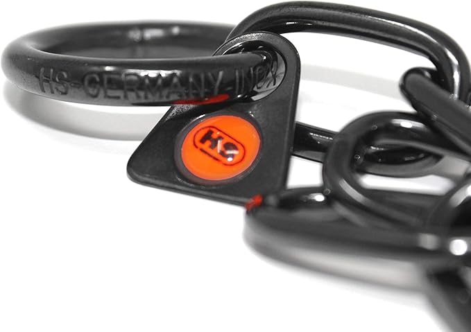 Herm Sprenger Black Stainless Steel Short Link Fur Saver Dog Training Collar No-Pull Slip Chain for Small Medium Large Dogs for Easy Control Made in Germany