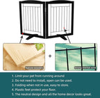 Dog Fence Indoor,Dog Gate Indoor for Doorway pet gate -2-Panel Freestanding, Hallways, House or Stairs -40x24-Inch Retractable Foldable Expandable Wood Pet by SFJC (Black) ﻿